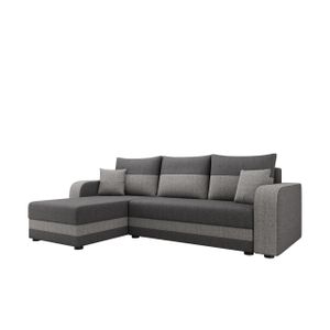 Mirjan24 Ecksofa Hewlet Bis, Sofa mit Bettkasten und Schlaffunktion, L-Form, Stilvoll Eckcouch vom Hersteller (Farbe: Lux 06 + Lux 05)