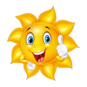 Sonnenaufkleber für Kinder 31 cm UV-Schutzlaminiert Witterungsbeständig Auto Motorrad Wohnmobil Aufkleber Selbstklebend Sommer Frühling - Kfz_736