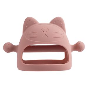 Silikon Baby Fäustling Zahnen Kauspielzeug Für Babys 3-12 Monate Anti-Drop Handschuh Bpa-frei Für Mädchen und Jungen rosa