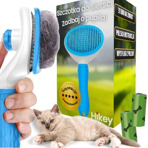 Hikey Hundebürste Katzenbürste, Haustier Bürsten, Haar Entferner Haustierbürste für Langhaar und Kurzhaar, hunde zubehör, unterfellbürste hunde