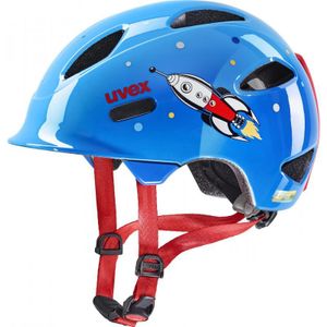 Kask dziecięcy Uvex Oyo Style niebieski z rakietą kosmiczną rozmiar 50-54 cm