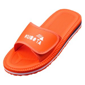 Kubota  Badelatschen mit Klettverschluss Pantoletten Sandalen Herren "Velcro" Orange, 44