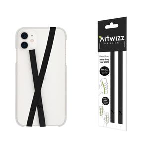 ARTWIZZ PhoneStrap Fingerhalter - Zwei Smartphone Halterungen zur Befestigung an Schutzhülle - 2x Schwarz