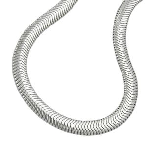 6x2mm flache Schlangenkette Halskette Collier glänzend aus 925 Silber 44cm