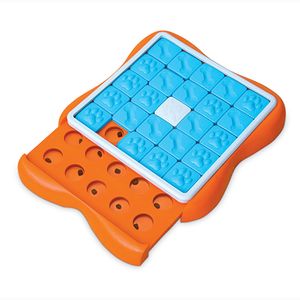 Nina Ottosson Challenge Slider orange/blau 37 cm - Hunde Puzzle Intelligenz Spielzeug