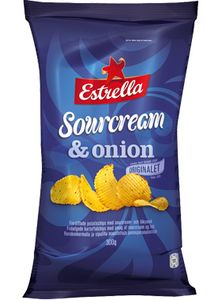 Sourcream & Onion Kartoffelchips Estrella, 275g