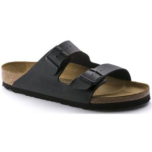 BIRKENSTOCK Arizona Pantoletten Schwarz Schuhe, Größe:45