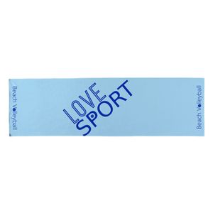 Handtuch für Fitnessstudio Fitness Buchstabendrucke schnell Mikrofasertuch zum Abwischen Schweiß Outdoor-Sport Yoga-Handtuch Sportzubehör-Hellblau
