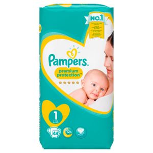 Pampers Premium Protection New Baby Gr.1 Newborn 2-5kg Value Pack, 44 Stück - Größe 1 - 44 Stück