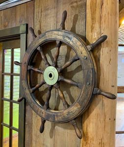 Schiffssteuerrad Ruder Steuerrad Schiff Holz Messing Maritim Nostalgie 32 cm