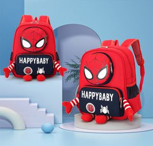 Kinder Spider Man Rucksack Kindergarten Cartoon Schule Tasche Backpack Junge Mädchen School Bag 27*12*34cm Rot
