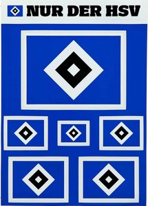 HSV nálepka set "Raute" Hamburger SV