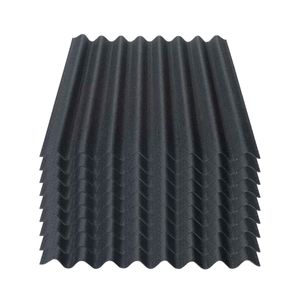 Onduline Easyline Dachplatte Wandplatte Bitumenwellplatten Wellplatte 9x0,76m²  - schwarz