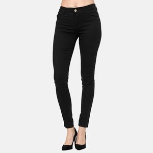 Elara Damen Stretch Hose Push Up Jeans YA528 Black 40 (L)