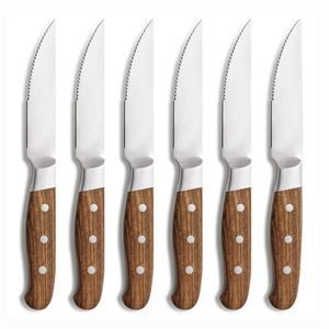 Comas Steakový nôž Aconcagua Set of 6, nôž na mäso, nerezová oceľ, palisandrové drevo, 25,8 cm, 7446