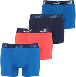 Puma Herren Boxershorts in 4er Pack -  100001156 Red/Blue Combo, Farbe:Red/Blue Combo, Textil:M