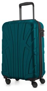Suitline - Handgepäck Koffer Trolley Rollkoffer Reisekoffer, Koffer 4 Rollen, TSA, 55 cm, 34 Liter, 100% ABS Matt,Aquagrün