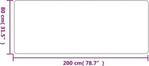 vidaXL Teppichläufer Sisal-Optik Silbern 80x200 cm