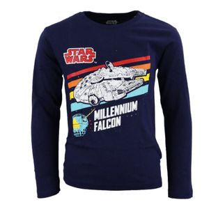 Star Wars Millennium Falcon Kinder Jugend langarm Shirt – Dunkelblau / 164