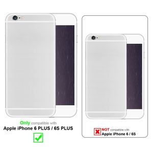 Cadorabo Hülle für Apple iPhone 6 PLUS / 6S PLUS Schutz Hülle in Braun Handyhülle Etui Case Cover Magnetverschluss