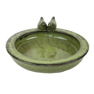 Esschert Design Vogeltränke Keramik grün