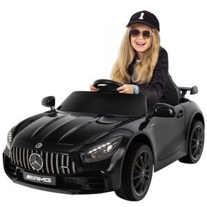 Actionbikes Motors Kinder Elektro Auto Mercedes AMG GT R Roadster | 6V 4,5 Ah - Ledersitz - 2,4 Ghz Fernbedienung - Elektroauto ab 3 Jahre (Schwarz)