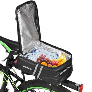 Fahrrad-Kofferraum-Kühltasche Wasserabweisende Fahrrad-Gepäckträgertasche mit Regenschutz Fahrradgepäck-Trägertasche Pannier für Radfahren Pendeln Camping Reisen