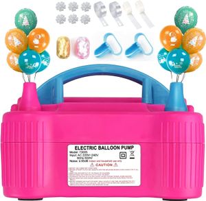 Elektrisch Ballonpumpe, Luftpumpe, Tragbar Ballon Inflator, 2 Modi Doppeldüse Für Weihnachten, Geburtstag, Party und Hochzeit