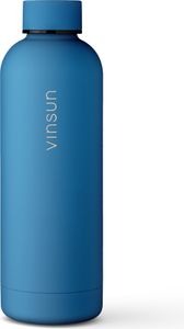 Trinkflasche Edelstahl 1L Thermoflasche warmhaltend Isolierflasche blau Vinsun