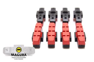 8 Stück MAGURA Original Bremsbelag hydraulische Felgenbremse HS11 22 24 33 66 rot