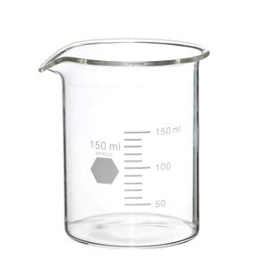 Glasvase Laborglas h. 11cm Ø 9cm | Becherglas