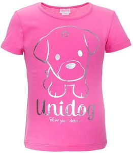 UNIDOG Unicorn T-Shirt Mädchen Einhorn - Hund, pink 104