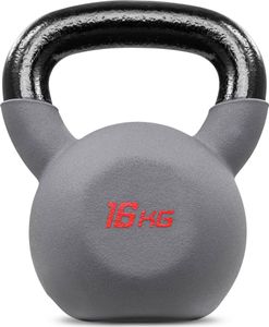 Hop-Sport Činka Kettlebell | Liatinová činka 16kg | Hojdacia činka | Ergonomická rukoväť
