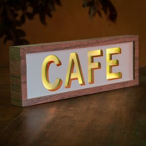 Ladenschild „CAFE“, LED-Leuchtschild,Reklameschild,Leuchtreklame,Caffe-Schild