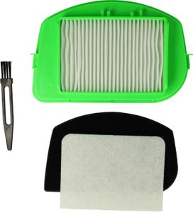 vhbw 4-tlg. Filter + Pinsel Set kompatibel mit Rowenta City Space Cyclonic RO2727EA4Q0, RO2759EA4Q0, RO2715EA4Q0 Staubsauger