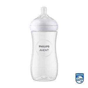 Avent Babyflasche Natural Response – Babyflasche, 330 ml, BPA-frei, für Babys ab 3 Monaten (Modell SCY906/01)