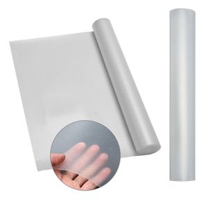 EINFEBEN 2er Set Schubladenmatte Einlegeböden Regale Antirutschmatte zuschneidbar 500 x 60cm,Transparentes Weiß