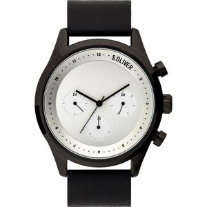 s.Oliver Herren Analog Quarz Uhr mit Leder Armband SO-3721-LM