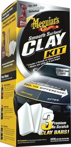 Meguiar's® Smooth Surface™ Clay Kit - Reinigungsknete + Quik Detailer + Tuch