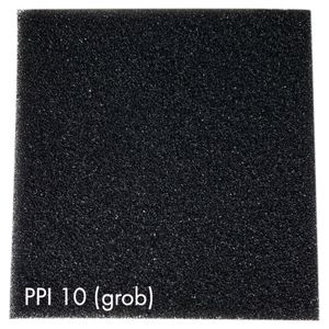 Pondlife Filterschaum schwarz 50x50x5 cm zur optimalen Verwendung als Filtermedium in Teichfiltern : PPI 10 - grob