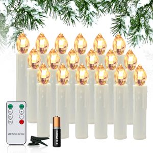 TolleTour 50x LED svíčky Vánoční svíčky Svíčky na stromek Bezdrátové s časovačem S baterií