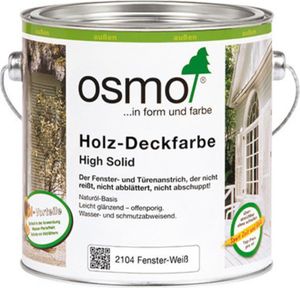 OSMO Holz-Deckfarbe -2104 Weiß-2,5 Liter
