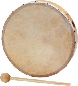 Betzold Musik, Tamburin, Schlägel, Holz, Rahmentrommel, Naturfell, Handtrommel