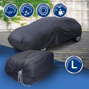 ECD Nemecko poťah na auto kombi, veľkosť L, 425x160x130 cm, čierny, z PVC, priedušný, nepremokavý, ochrana proti UV žiareniu, ochranná plachta na auto plná garáž