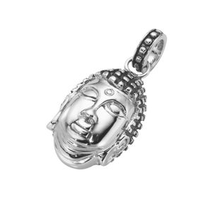 Anhänger Giorgio Martello Milano Buddha-Kopf, teilweise geschwärzt, Silber 925 Silber Onesize