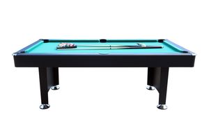 L.A. Sports Premium Pool Billardtisch 7ft groß schwarz grünes Spieltuch mit Zubehör
