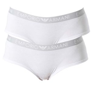 EMPORIO ARMANI Damen Pants Hotpants Cheeky Pants (2er Pack) Weiß/White L