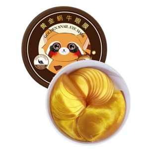 SersanLove Goldene Schnecke Hydrogel Augenpads mit Hyaluronsäure und natürlichen Extrakten, 60 Stück
