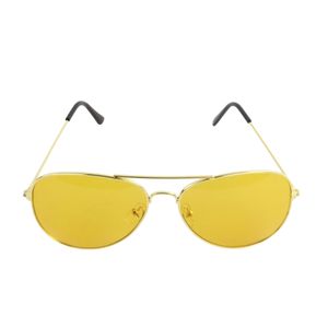 Orange85 Nachtbrille Pilotenbrille Uni verstärkt den Kontrast Gold Sonnenbrille
