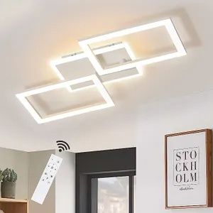 ZMH LED Deckenleuchte Moderne Schlafzimmerlampe Dimmbare mit Fernbedienung Kristall